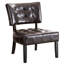 Fauteuil d'appoint brun avec dossier large, siège surdimensionné et revêtement en similicuir facile à nettoyer, excellente résistance à la lumière du soleil