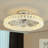 19.69'' Modern Crystal Ceiling Fan With Led Lights And Remote Control