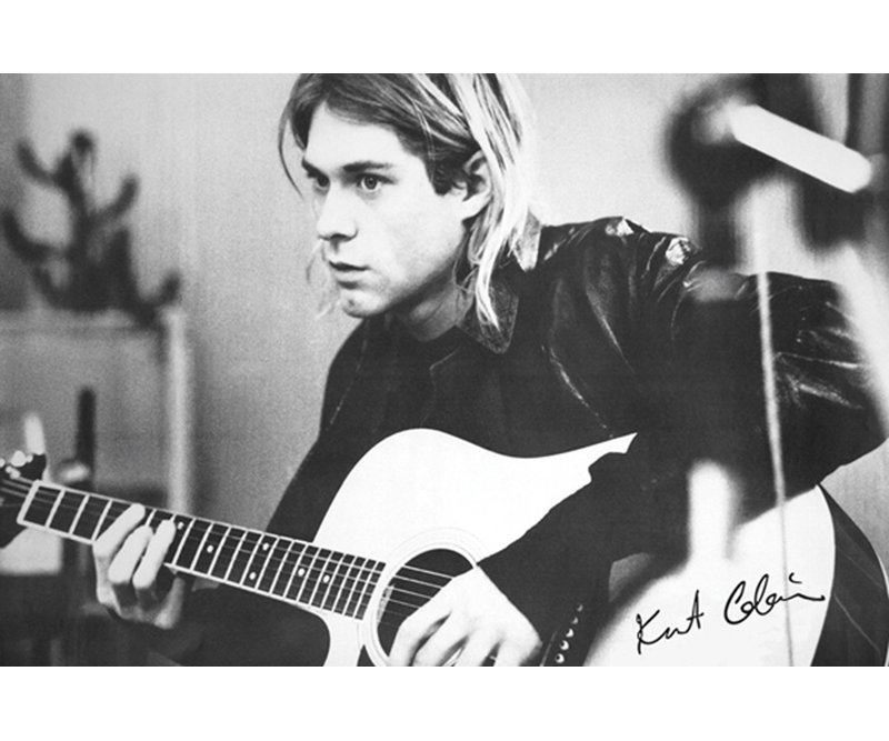 Kurt Cobain (Guitar), 27" H x 40" W