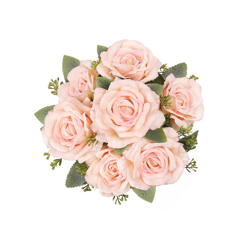 Bouquet de tiges de fleurs artificielles élégantes, Blush Peach