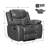 Faux Leather Manual Recliner Chair with Vibration Massage & Lumbar Heat, Overstuffed Adjustable Reclining Single Sofa with Side Storage Pocket, Ergonomic Lounge Chair for Living Room Bedroom Home Theater-70210978
