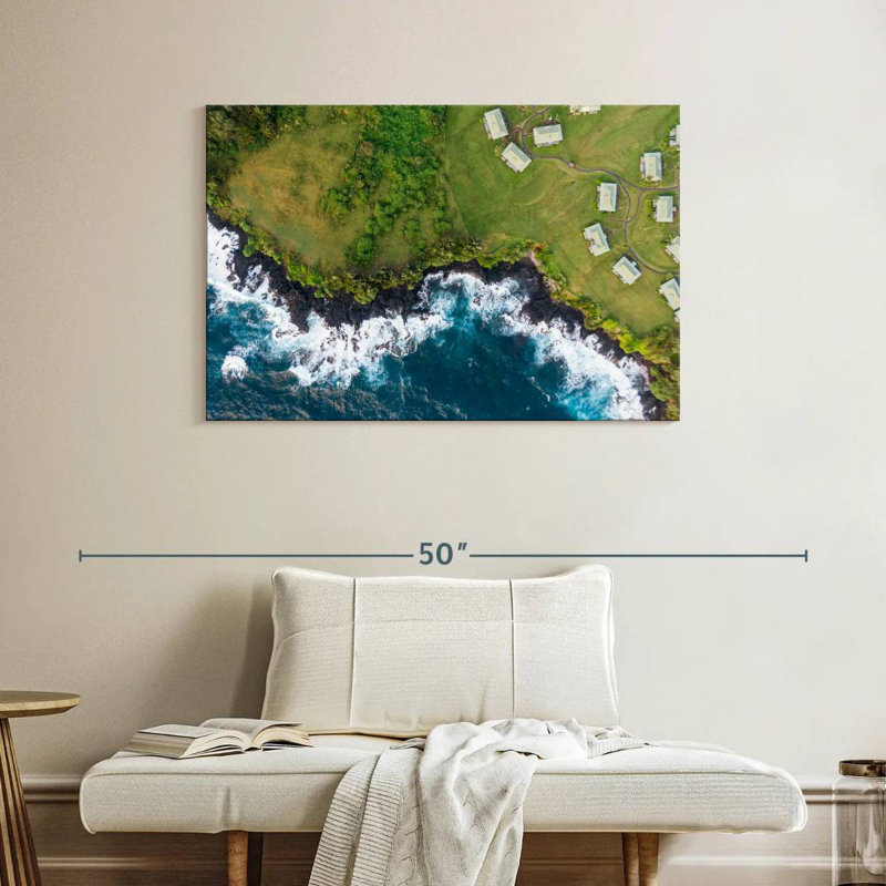 Ravi Hana Hawaii Volcanic Coastline, 26" H x 39" W