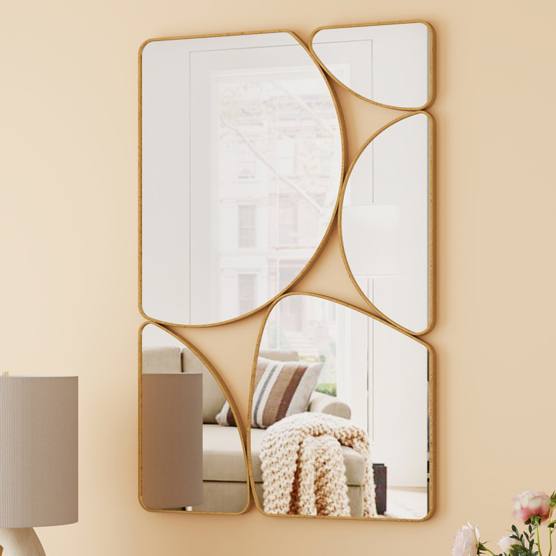 Kaylie Pebble Shaped Metal Wall Mirror