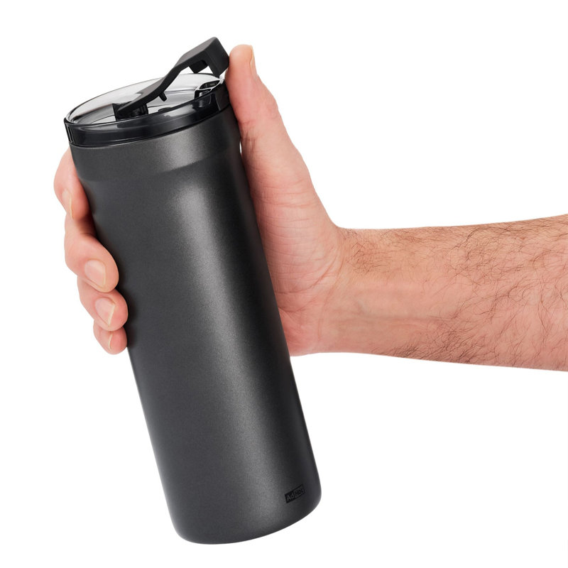 AdHoc Stainless Steel Coffee Mug, Dark Grey