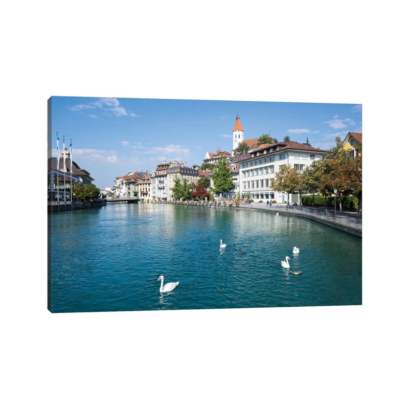 City Of Thun In The Canton Of Bern In Switzerland by Jan Becke - Wrapped Canvas Gallery-Wrapped Canvas Giclée