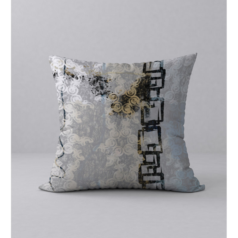 Abstract Reversible Throw Pillow, 20" x 20"