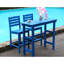 Tabourets de bar - 2 places, bleu marine, design américain, pour jardin ou extérieur, imperméables, faciles d'entretien, séchage rapide, matériau imperméable