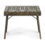 Table d'appoint grise en bois gris avec lattes pliables, pliable, l 21,4 po x P 13,45 po 15,98H