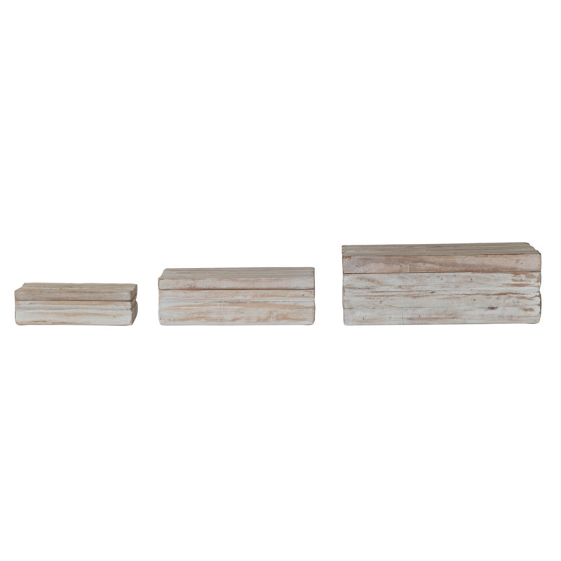 washed Reclaimed Wood Storage Boxes