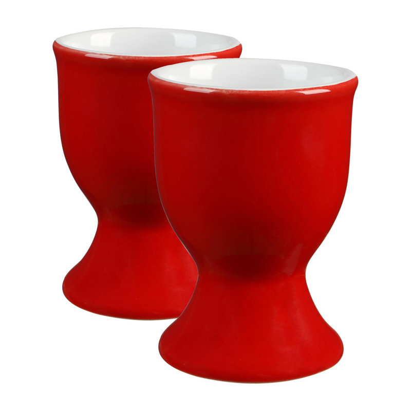 Argon Tableware Porcelain Egg Cup, Red