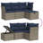 Ebern Designs 4 Piece Patio Sofa Set With Cushions Black Poly Rattan-2019239283-2019239280