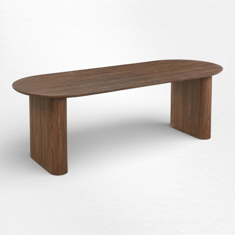Extendable Dining Table With 2 Removable Leaves, Walnut