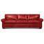 Bordeaux Leather Sofa-72458928-72461611