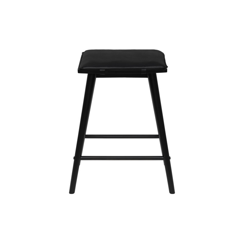Siège de selle MidCentury Classic sans dossier, Siège noir / cadre noir, Counter Stool (26" Seat Height)