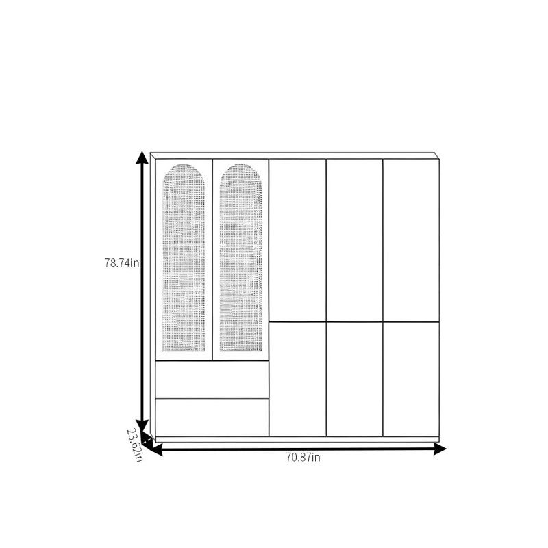 Garde-robe simple Simple, H 78,74 po x l 70,87 po x P 23,62 po