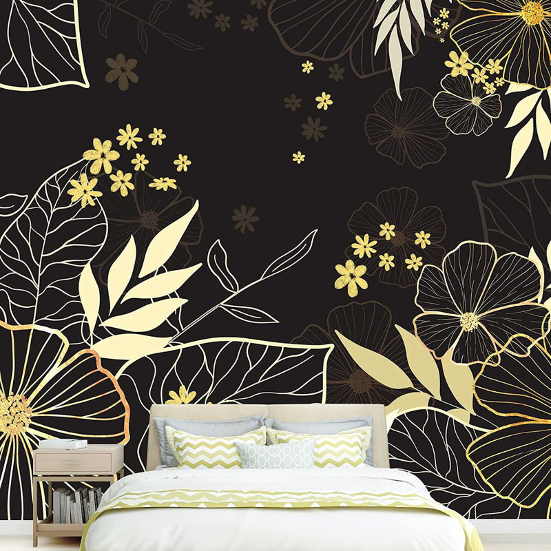 Murale fleurs de la jungle, L 66 po x l 96 po