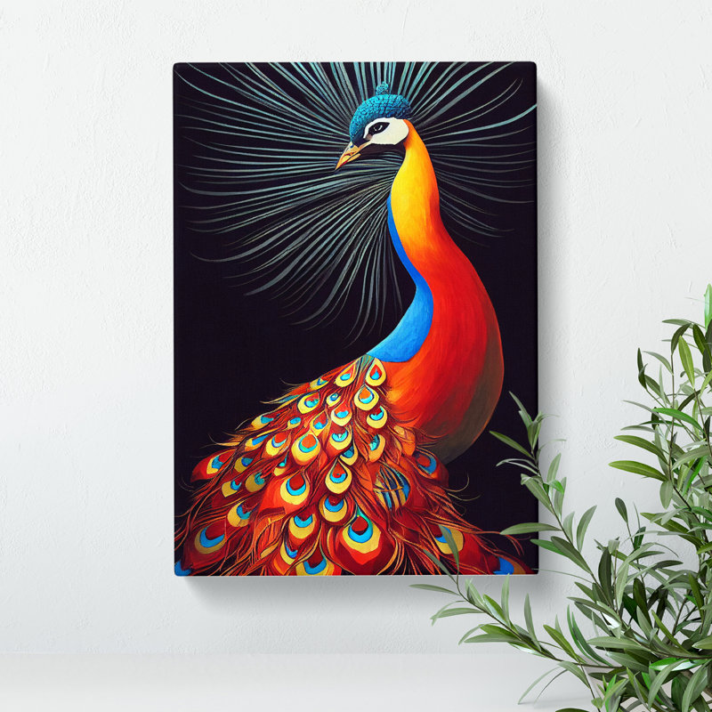 Luscious Peacock - Wrapped Canvas, 60cm H x 40cm W x 3cm D
