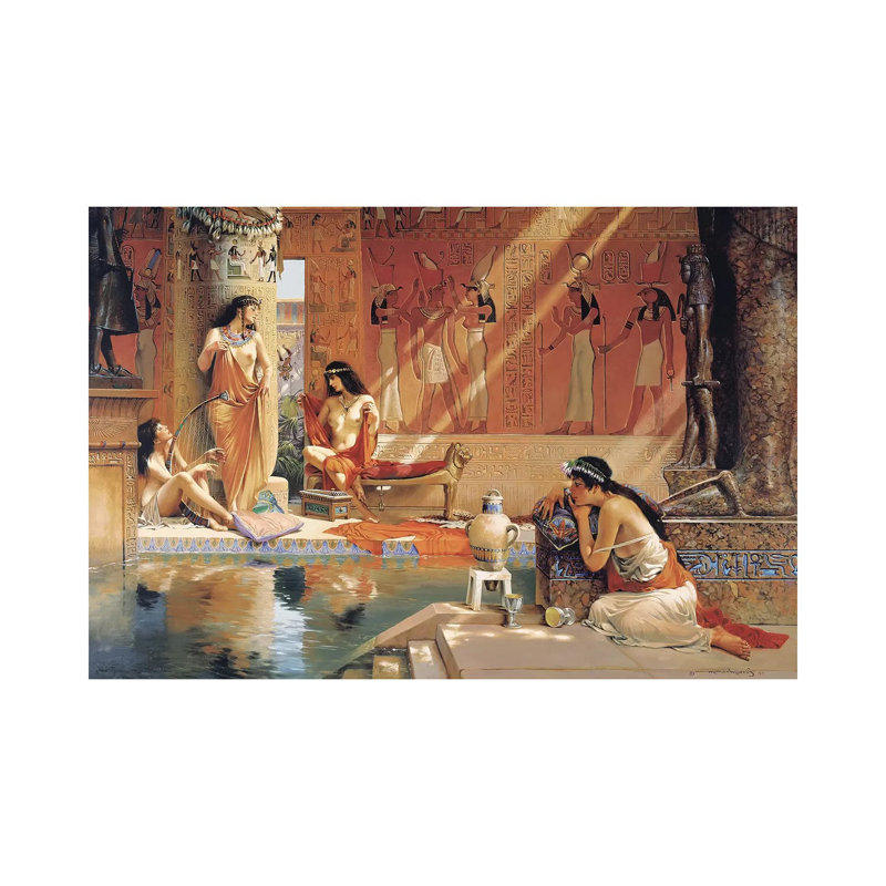 Égyptien Bathers - impression sur toile tendue, 8" H x 12" W x 0.75" D