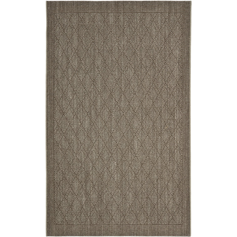 Cayo Geometric Jute / Sisal 152cm X 244cm Area Rug