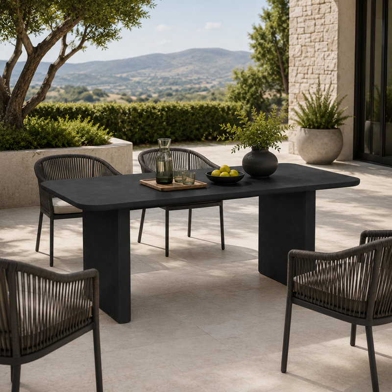 Table de salle à manger Balictar, Noir