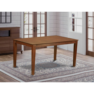 Table de salle à manger Capri Kitchen - plateau de table rectangulaire en bois avec pieds robustes, acajou