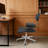 Height-Adjustable Cross Legged Office Chair With Wheels-273691502