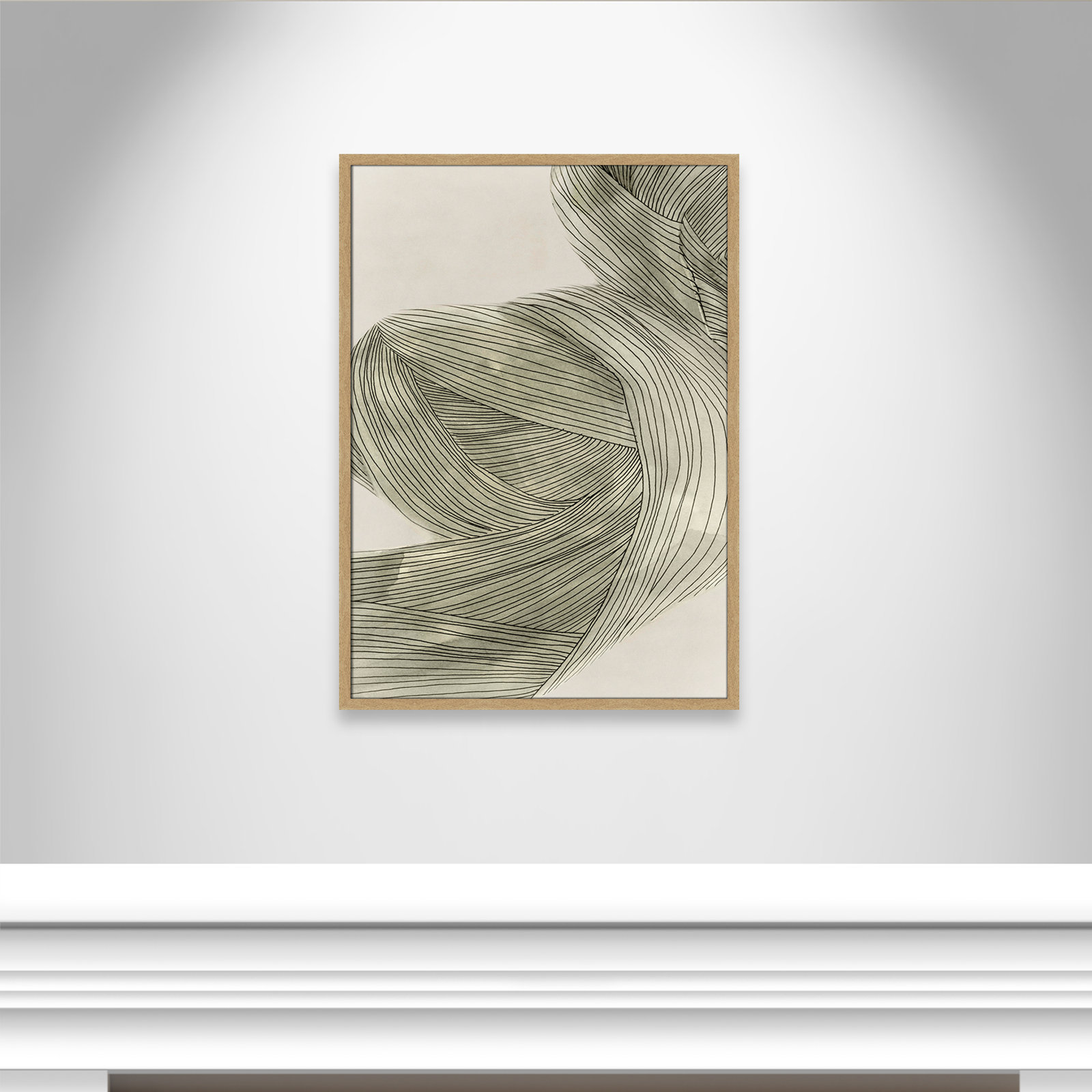 Anelis "Dreaming in Pastel II" Painting, 35.5" H x 25.5" W x 0.75" D, Natural