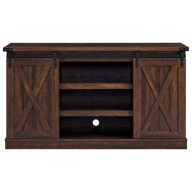 Unfinished TV Stand for TVs up to 65", Dark Brown