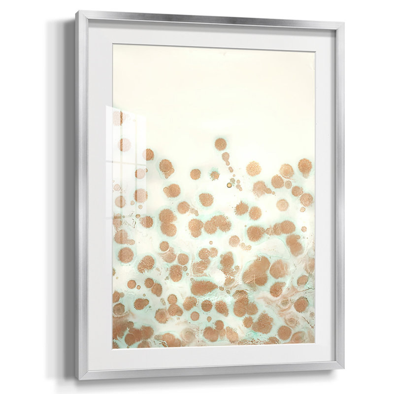 Étude de suspension en bronze imprimée II, peinture sur papier encadrée et sous verre, grand format, idéale pour le salon.