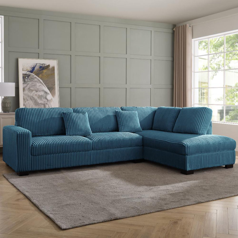 Tristan Corner Sofa, Right Hand Facing, Grey Chenille