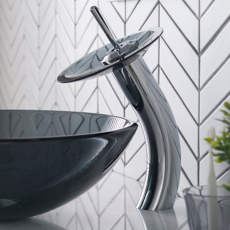 Robinet de salle de bain vasque à un trou, Chrome, Noir givré, Avec drain escamotable