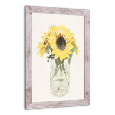 Lin tournesols, reproduction encadrée