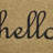 VCNY Home Hello Black Oval Coir Outdoor Doormat