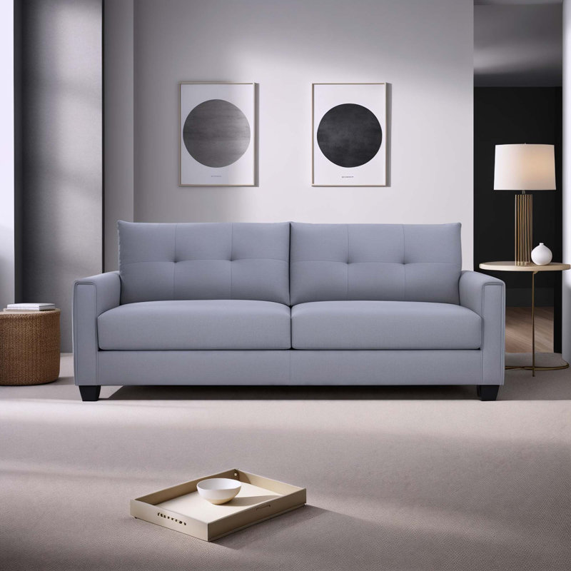 Canapé rembourré 81,1 po Carlyse, Gris clair
