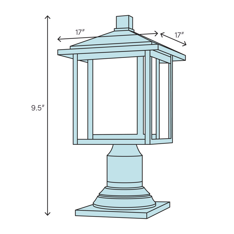 Luminaire suspendu à 1 lumière Abston, Miel, Bronze thermolaqué, H 9,5 po x l 17 po xP 17 po