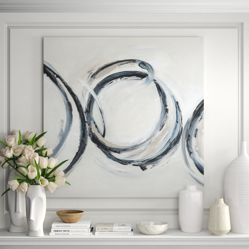 Rewind Painting by Barclay Butera, 47" H x 47" W x 1.5" D, Glass Coat
