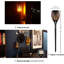 Lampes de poche solaires d'extérieur AWW à 96 DEL avec flamme vacillante