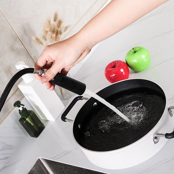 Artos Trova Pull Down Kitchen Faucet, Black