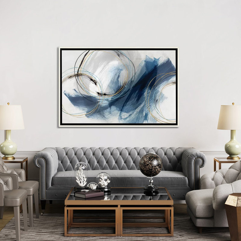Detour by Isabelle Z Graphic Art Print, 26" H x 40" W, Floater Framed Canvas, Distressed White