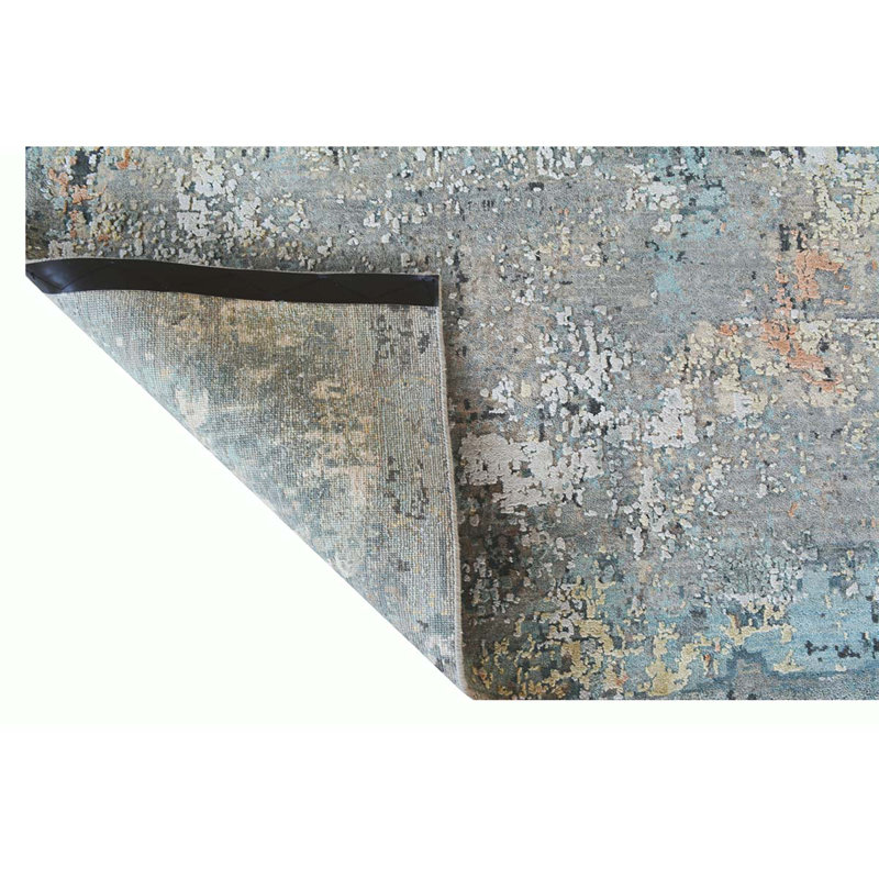 Hand Knotted Area Rug, Rectangle 4' x 6'