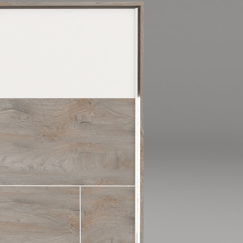 Hailey 2 Door Manufactured Wood Wardrobe, Beige/White