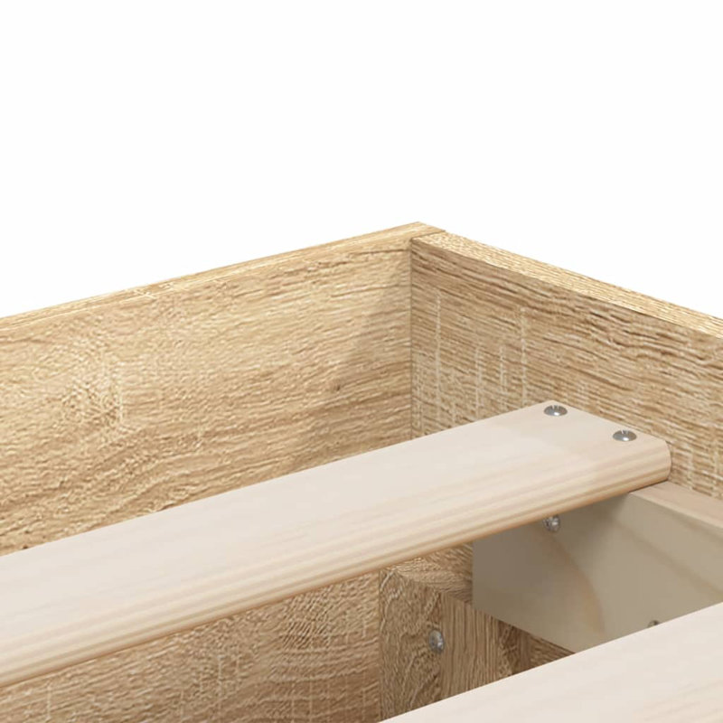 Normia Bed, Small Double ( 120 x 190 cm), Sonoma Oak