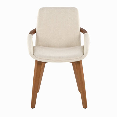 Chaise en tissu crème