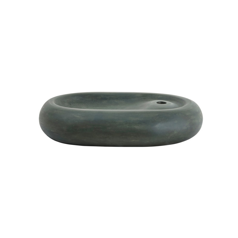 Barclay Maia 23.5'' Concrete Oval Bathroom Sink, Copper Green