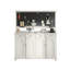 Banc de rangement blanc pour chaussures en bois massif-87467278
