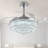 Chandelier Crystal Ceiling Fan With Light Retractable Blades Remote - 42"