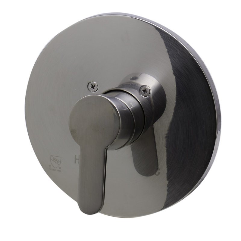 Shower Valve Mixer with Rounded Lever Handle, Brushed Nickel
