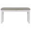 Ensemble de table de salle à manger de style rustique 6 pièces avec 4 chaises rembourrées et un banc (brun et blanc délavé)