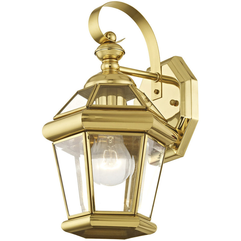 Stainless Steel Wall Light, Polished Brass