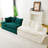 Green&White Turtle Velvet Double Chaise Lounge Multifunctional Lazy Sofa-843493919